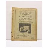 MASSEY HARRIS 101 AND 102  SENIOR TRACTOR PARTS