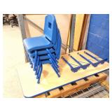 CHILDS TABLE AND 4 CHAIRS