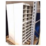 2 UPRIGHT METAL BIN CABINETS