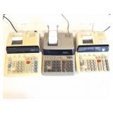 3 SHARP ADDING MACHINES- COMPET CS-2194, COMPET