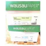 WAUSAU PAPER- GREEN AND BLUE PAPER- 8.5 X 14-- 1