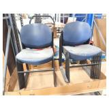 STACKING CHAIRS- BLUE - 19 CHAIRS