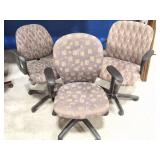 3- SWIVEL ROLLING CHAIRS