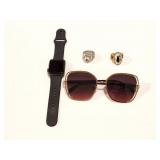 SUNGLASSES-2 RINGS AND A WATCH