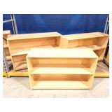 3 CHILDS WOODEN BOOK CASES
