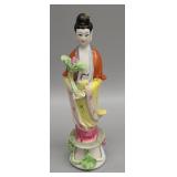 Antique chinese porcelain sculpture of woman 8.25