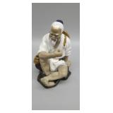 Antique chinese porcelain sculpture of sitting