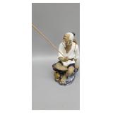 Antique chinese porcelain sculpture of man 8" ht