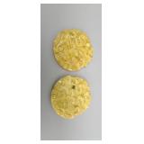 Lot of 2 antique chinese hand carved Jade