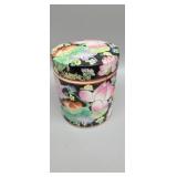 Antique chinese hand painted porcelain lidded jar