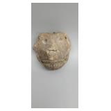 Antique pre colombian stone head carving 2.75" x