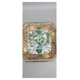 Antique chinese hand painted porcelain square