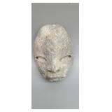 Antique pre Colombian stone head carving 3.25" x