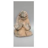 Antique pre Colombian ceramic carving 5.25" x