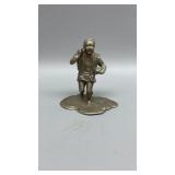 Antique Chinese medal sculpture of a man