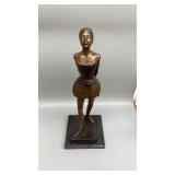 Degas signed tribute bronze sculpture of young