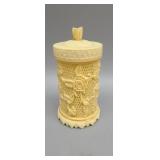Antique chinese ivory color hand carved miniature