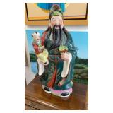 Large antique Chinese hand painted porcelain