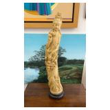 Antique Chinese Ivory Color Sculpture of Buddha