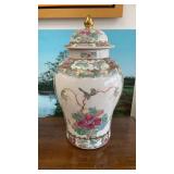 Large Antique Chinese Porcelain Lidded Vase