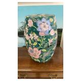 Large Antique Chinese Hand Painted Porcelain Seat