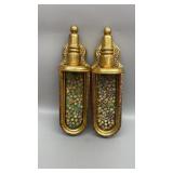 Antique hand painted wooden Wall Plaque

Each