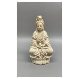 Antique Chinese Praying Buddha Ivory Color Buddha
