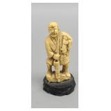 Antique Chinese ivory color miniature sculpture