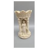 Chinese ivory color Buddha sculpture 8" ht