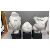Original Ricardo Mesa White Porcelain Sculptures -