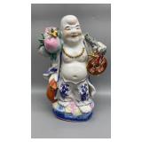 Large Chinese Hand Painted Porcelain Buddha