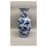 Large Chinese Hand Painted vase with Coy fish