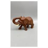 Antique Hand Carved Sculpture of Elephant with
