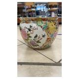 Antique Chinese hand painted porcelain fish bowl