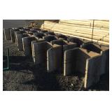 Lot of (20) 38"x36" Concrete Rice Boxes
