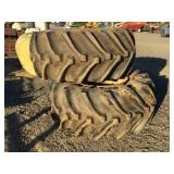Set of (2) JD CTS Harvester Rims & Tires