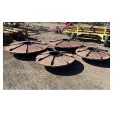 Set of (4) Steel Spray Rig Wheels