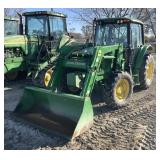 JOHN DEERE 6420 Tractor & JD 640 Loader, MFWD