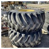 Set of (2) 28L - 26 Tires and JD Rims