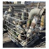 Metal Basket of 8" & 6" Pipe Fittings