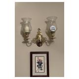 BRASS WALL CANDLE SCONCE