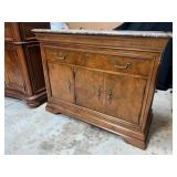 SIDEBOARD, THOMASVILLE, WOOD W MARBLE TOP