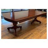 Table, Dining, Wood, twin pedestle