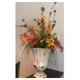 Urn w/ faux flowers