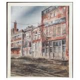 Artwork, Print Signed Urban Buildings