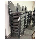 Chairs, Stackable, Metal Frame, Fabric Seat