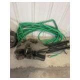 HOSE AND CHAIR AND RAKE