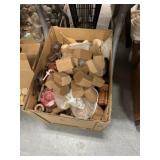 2 BOXES OF CRAFT WOOD
