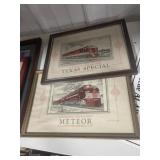 PAIR OF RAILROAD PRINTS
