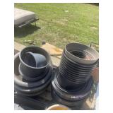 2 STACKS BLACK PLANTERS